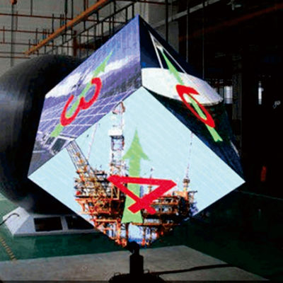 RoHS Custom LED Screen Full Color Hexagon Cylinder Pie Screen Facile da installare / mantenere