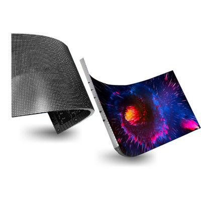 Pubblicità schermi a LED flessibili per palcoscenico a colori pieni parete di visualizzazione a LED curva