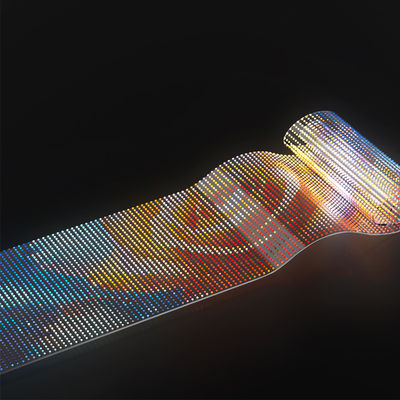 schermo a cristallo a LED a colori per vetrine e vetrine pubbliche