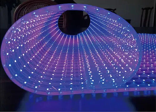 schermo a cristallo LED ad alta definizione personalizzato interno trasparente grande schermo