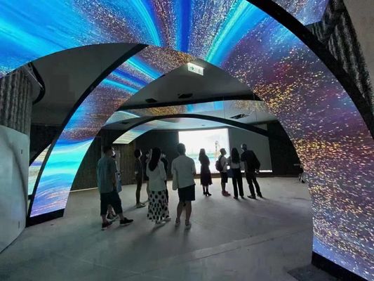 Grandi schermi a LED flessibili schermi video a parete curva ad alta luminosità
