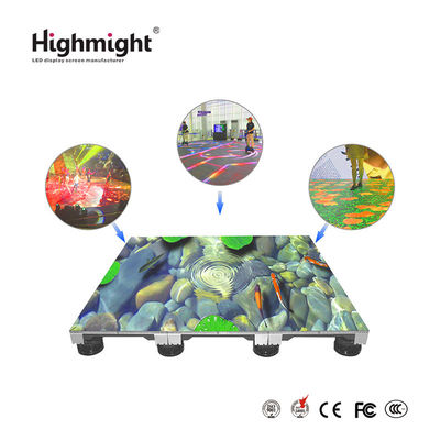 500mm*500mm DM PH3.9 Piastrelle da pavimento RGB, Piastrelle da pavimento a luce LED interattive