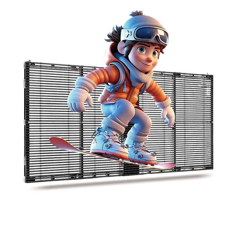 Display trasparente a LED HT 500*1000 modalità multiinstallazione 3D Parete video trasparente