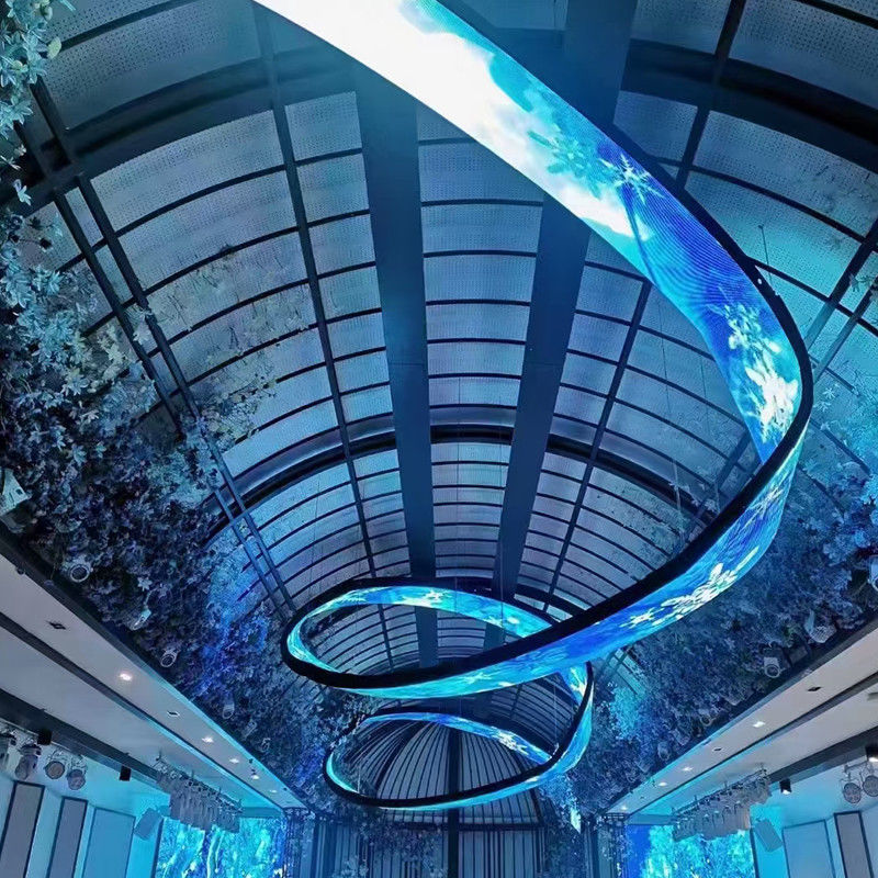 Display a pellicola trasparente a LED a colori pieni Grande angolo di visione grigio